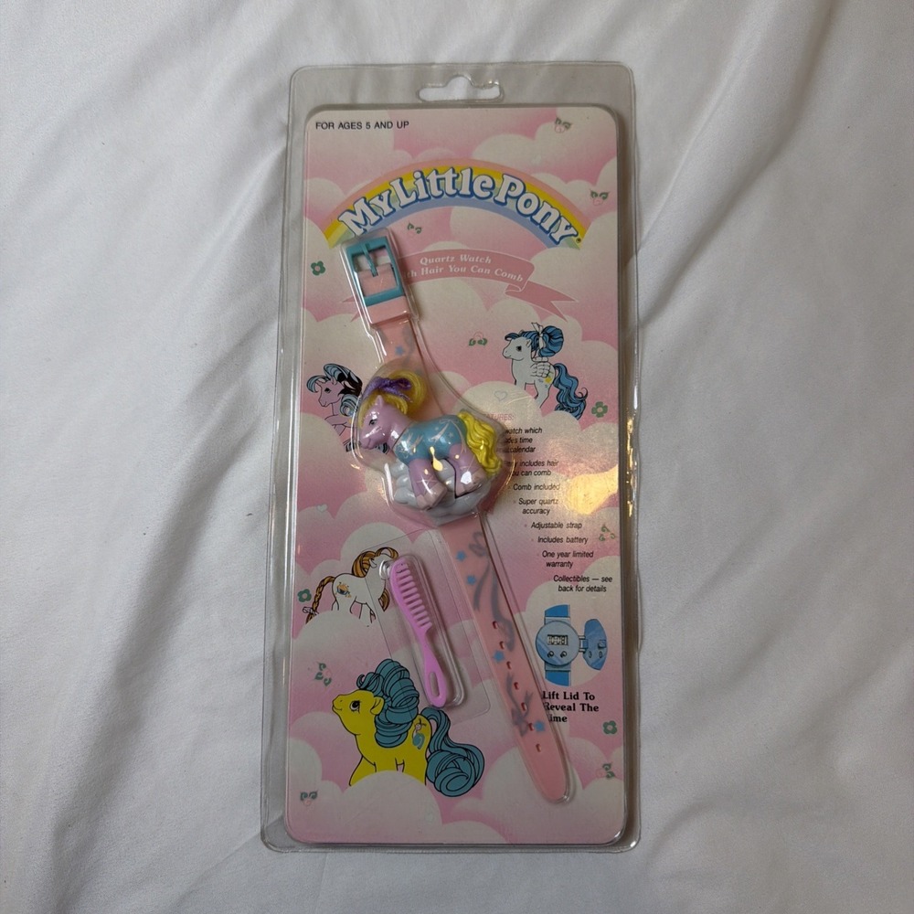 Quartz Watch My Little Pony MLP 1990 Hasbro New Sealed Hair You Can Comb